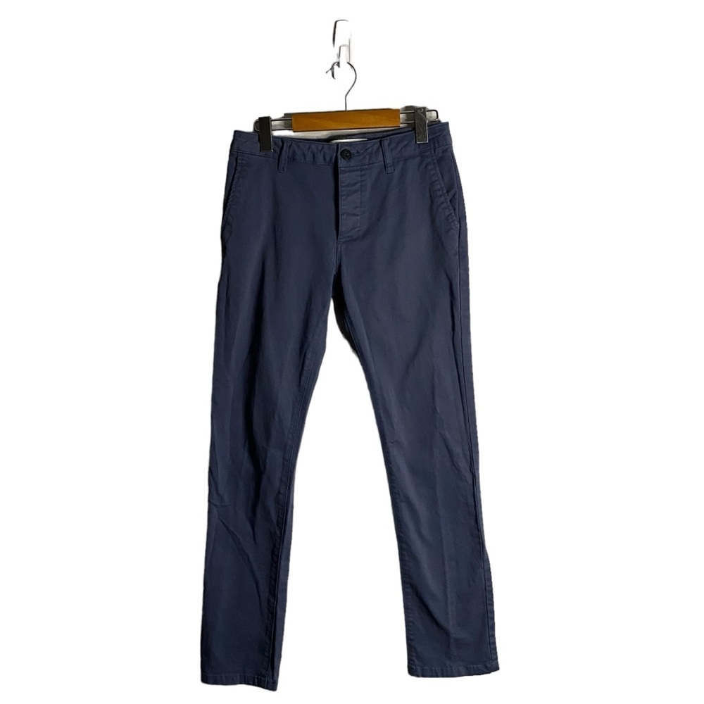 Topman Men’s Blue Button Fly Stretch Slim Chino Pants